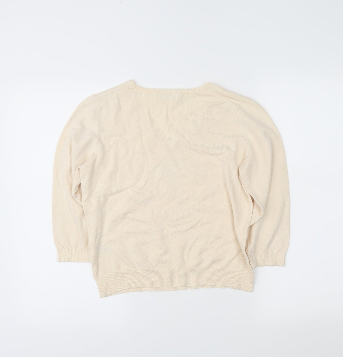 Marks and Spencer Womens Ivory   Pullover Jumper Size 14