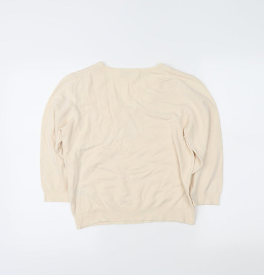 Marks and Spencer Womens Ivory   Pullover Jumper Size 14