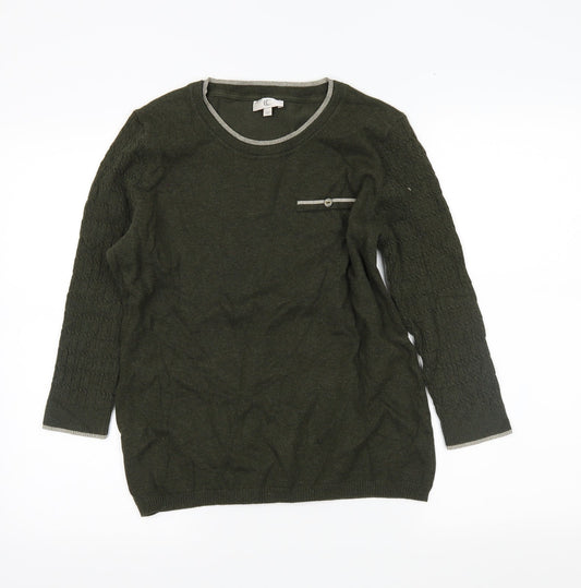 CC Womens Green   Tunic Jumper Size M