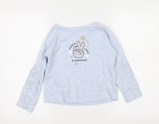 Gap Girls Blue   Pullover Sweatshirt Size 6-7 Years