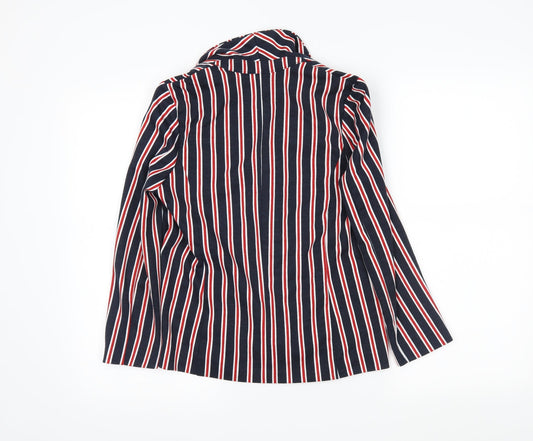 River Island Womens Blue Striped  Cardigan Jumper Size 8