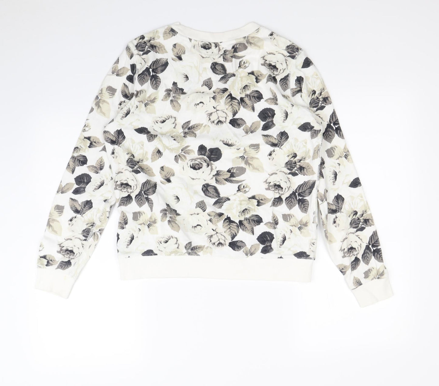 Gap Womens White Floral  Pullover Jumper Size M