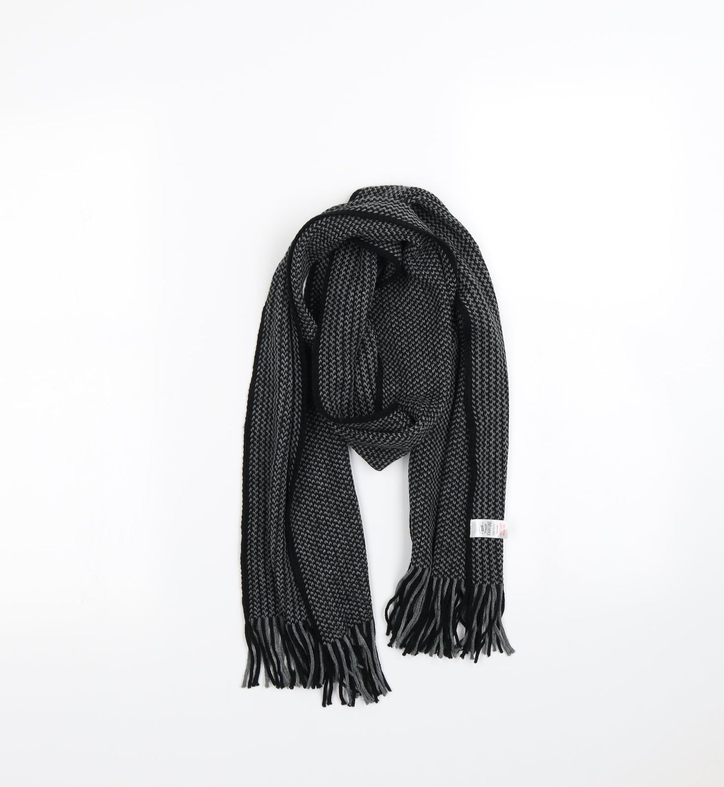 Preworn Unisex Grey Herringbone   Scarf