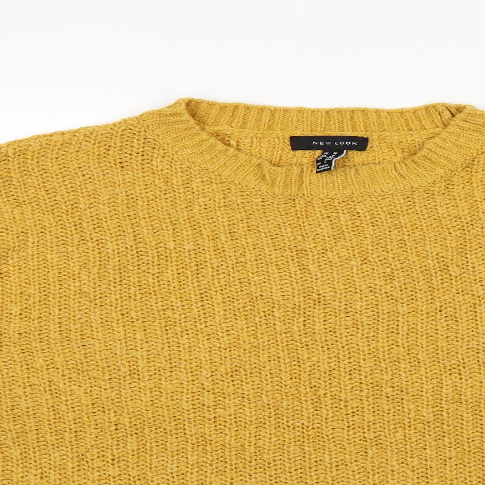 New Look Womens Yellow   Pullover Jumper Size M
