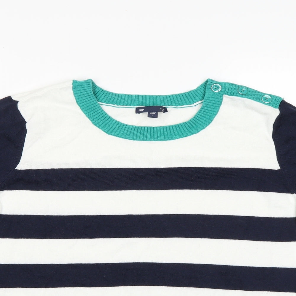 Gap Womens Multicoloured Striped  Pullover Jumper Size L
