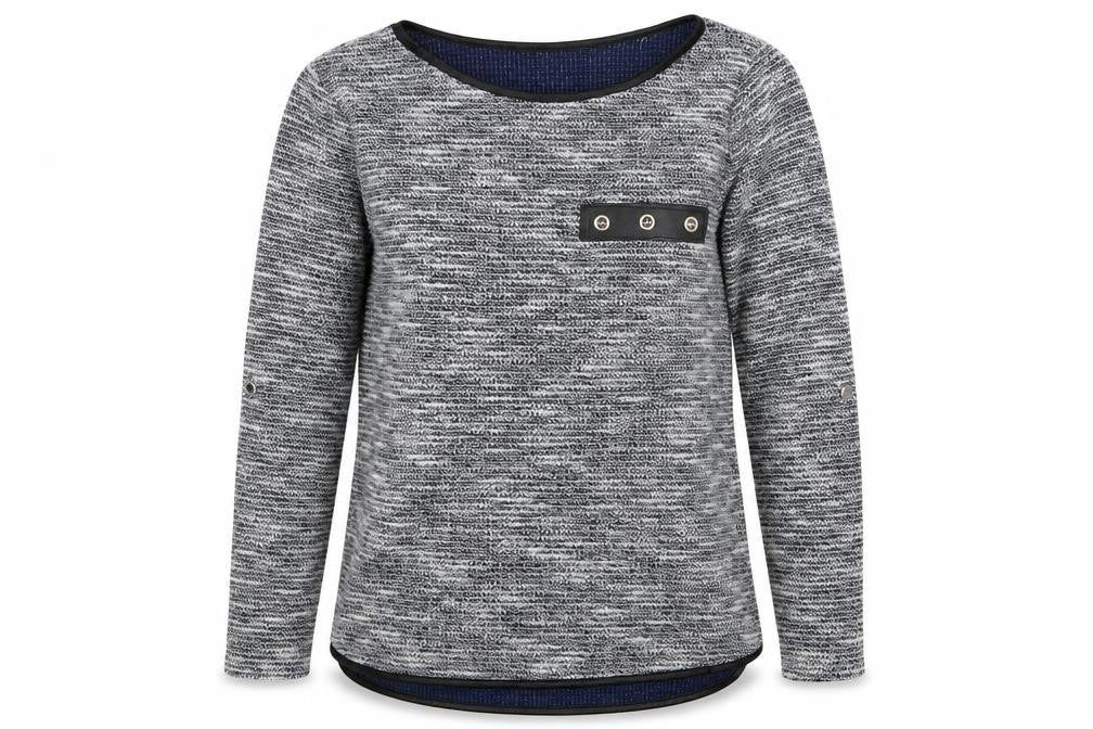 Front view of Pre Worn women’s grey jumper, size M