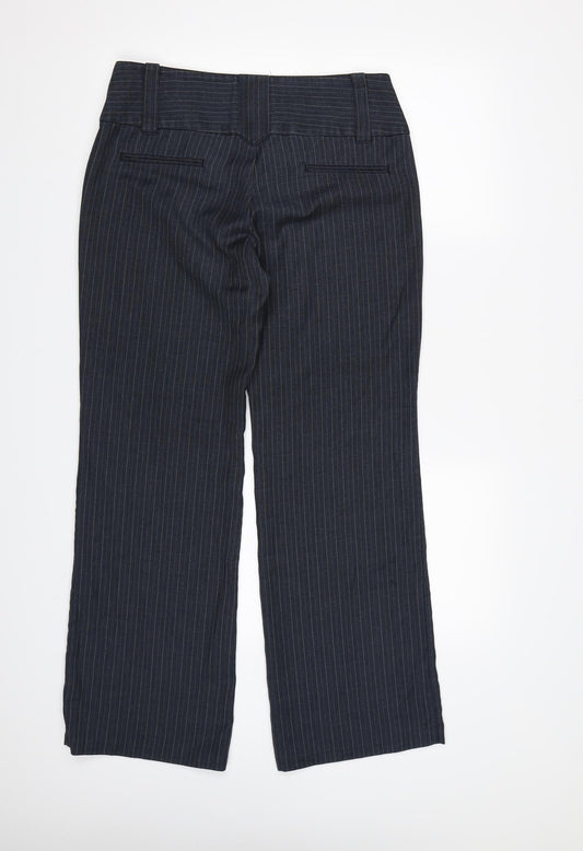 VERO MODA Mens Blue Striped Rayon Dress Pants Trousers Size M L30 in