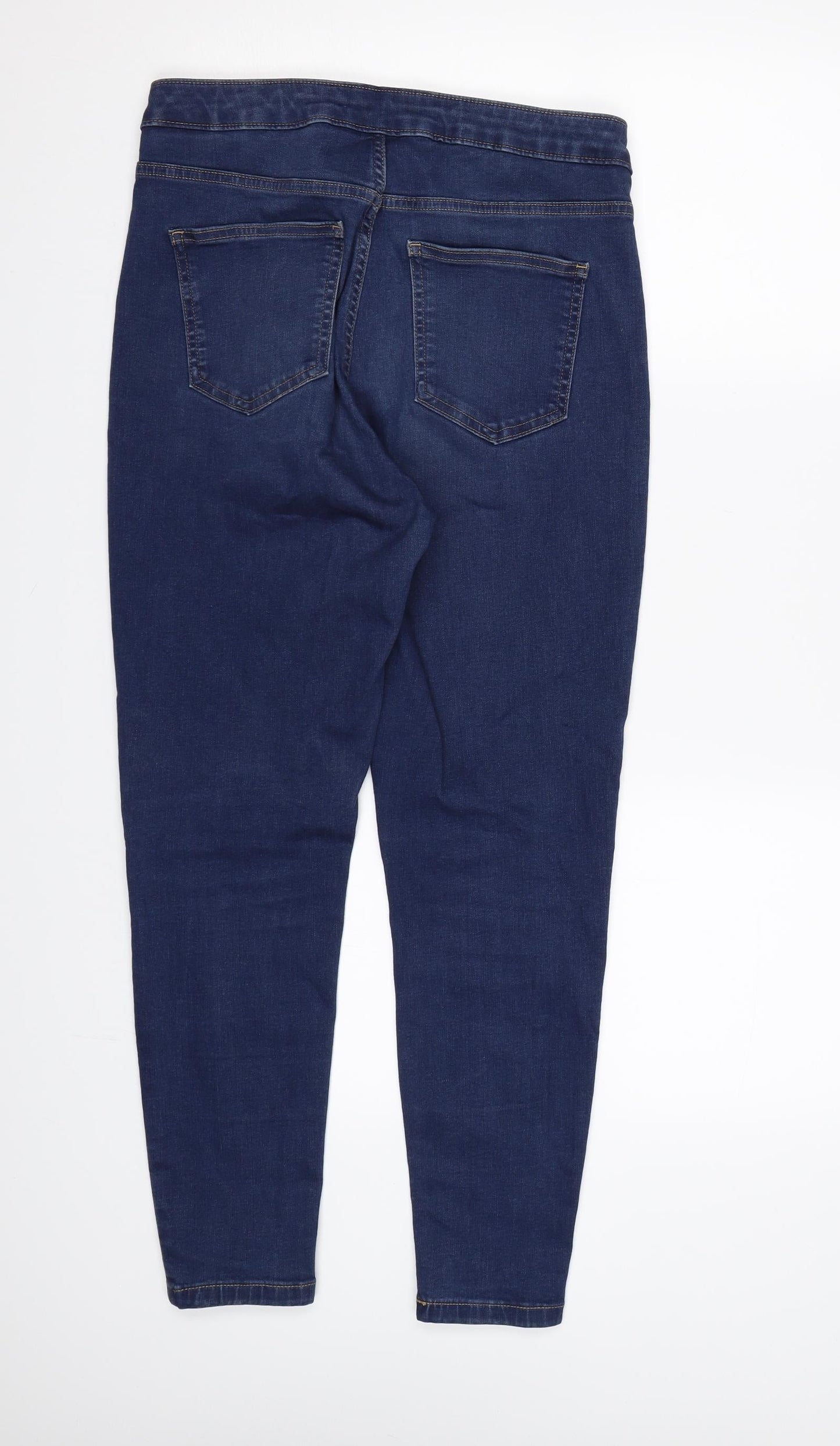 Preworn Womens Blue  Denim Skinny Jeans Size 12 L26 in - Super Skinny