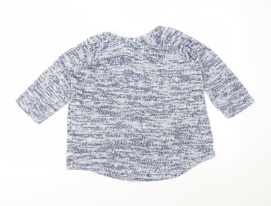 Dorothy Perkins Womens Blue Striped Knit Pullover Jumper Size 8