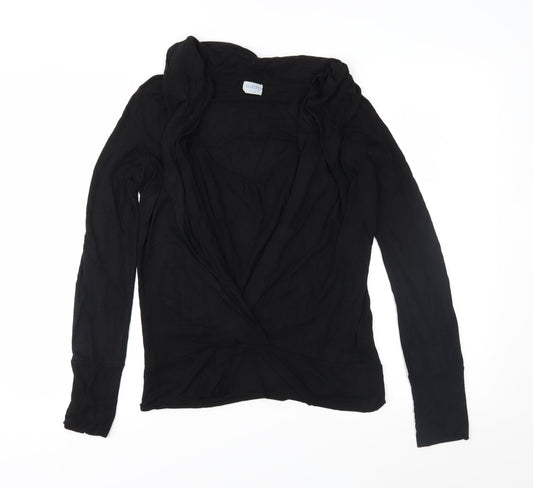 Oasis Womens Black  Jersey Basic Blouse Size 10