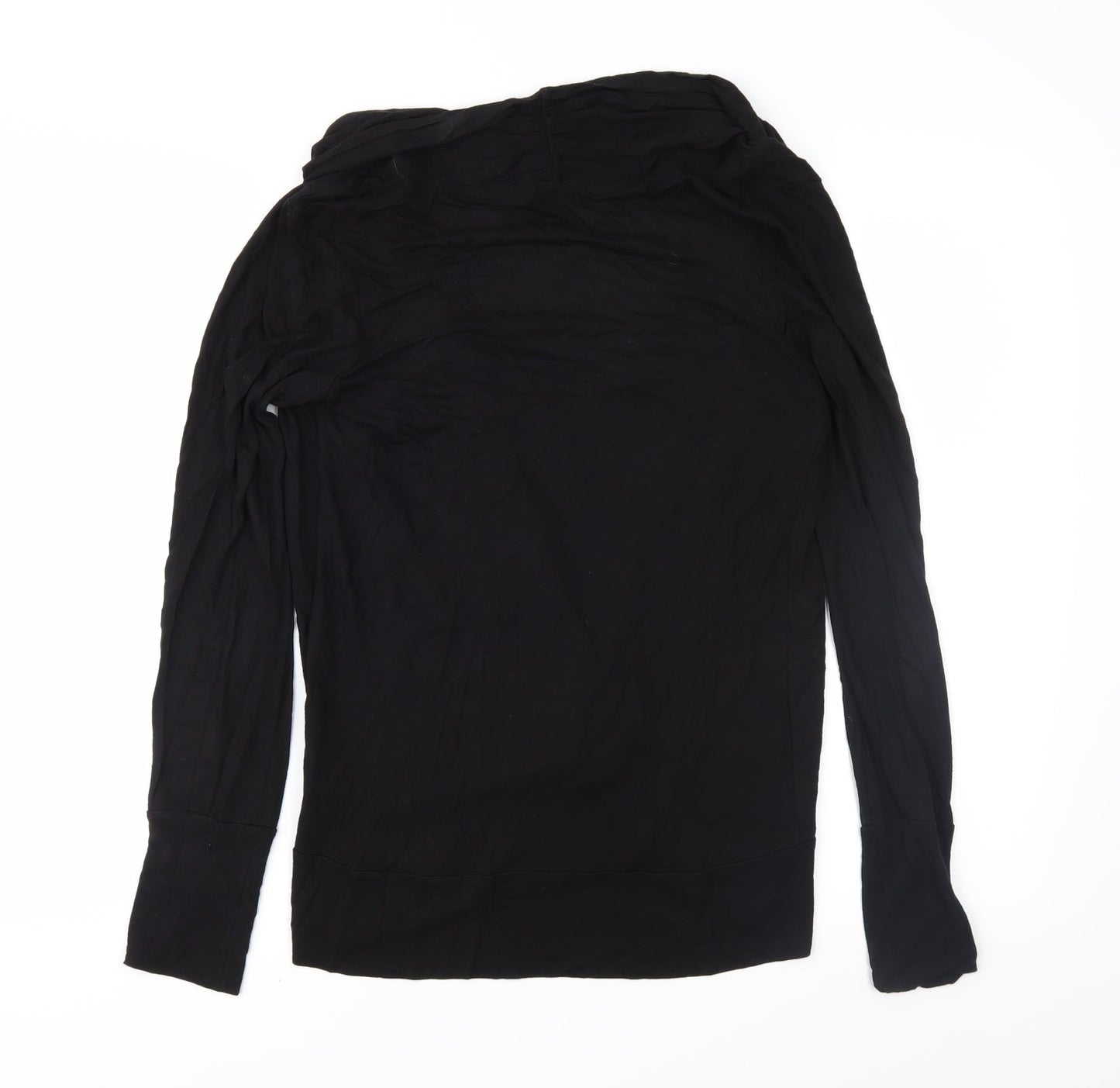 Oasis Womens Black  Jersey Basic Blouse Size 10