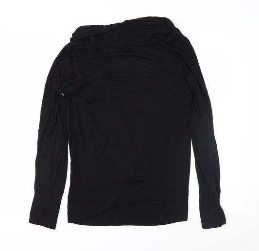 Oasis Womens Black  Jersey Basic Blouse Size 10