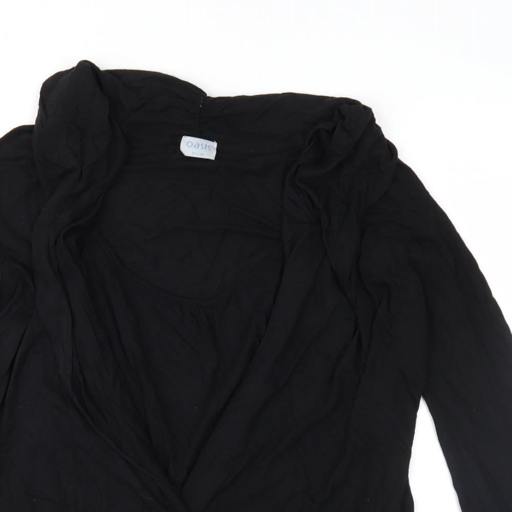Oasis Womens Black  Jersey Basic Blouse Size 10