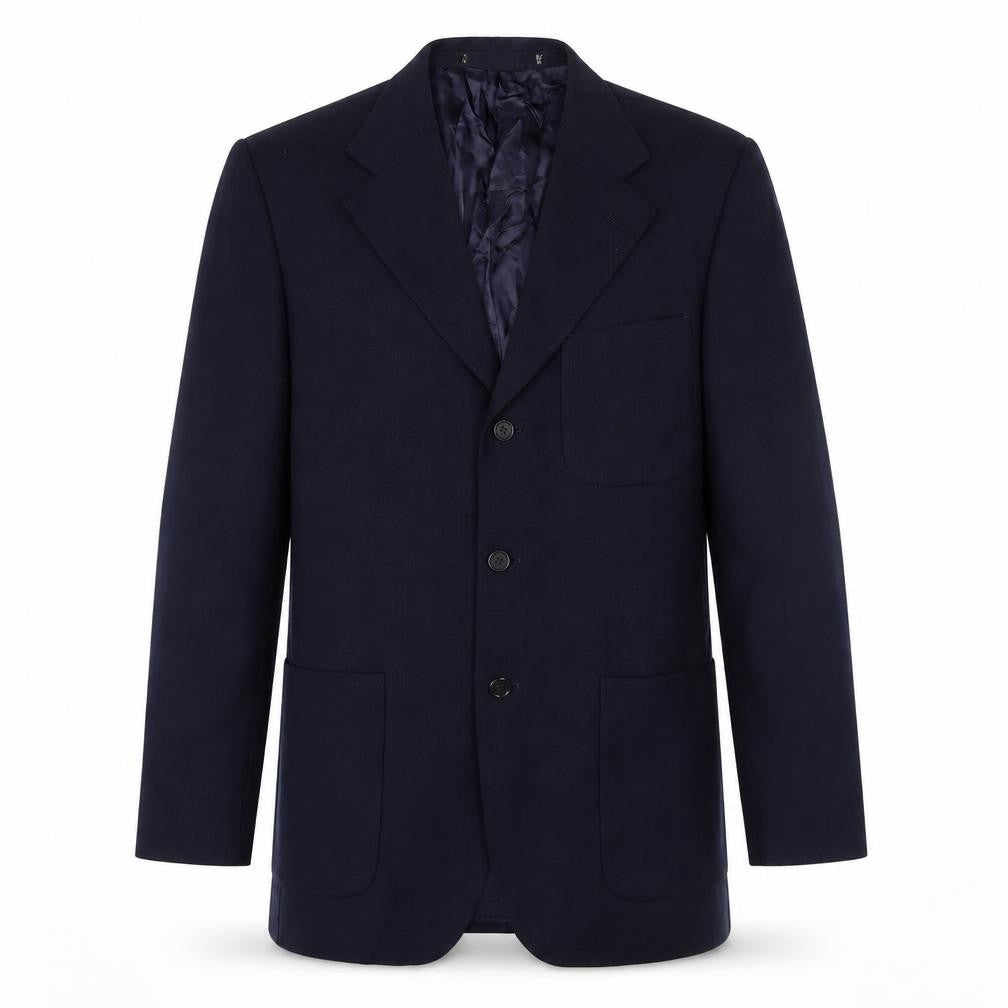 Front view of Preworn men’s blue jacket suit jacket, size 40