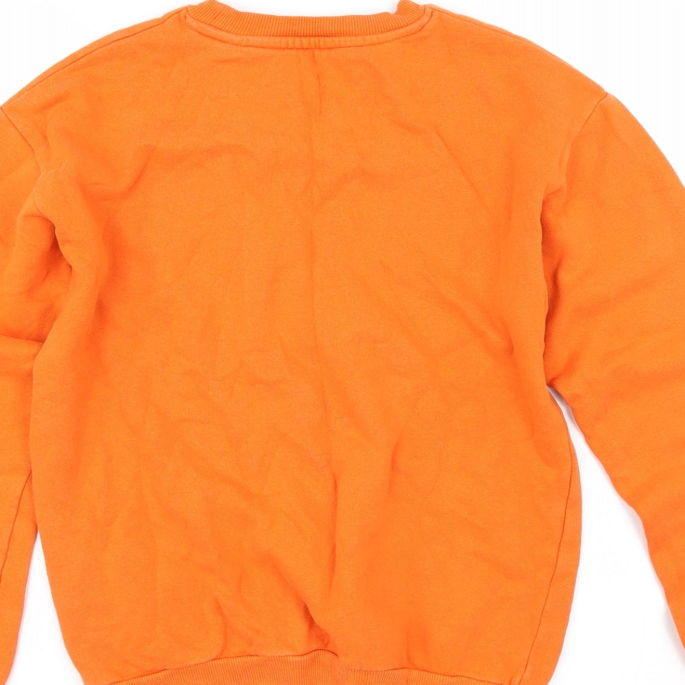 Topshop` Womens Orange   Pullover Sweatshirt Size 6