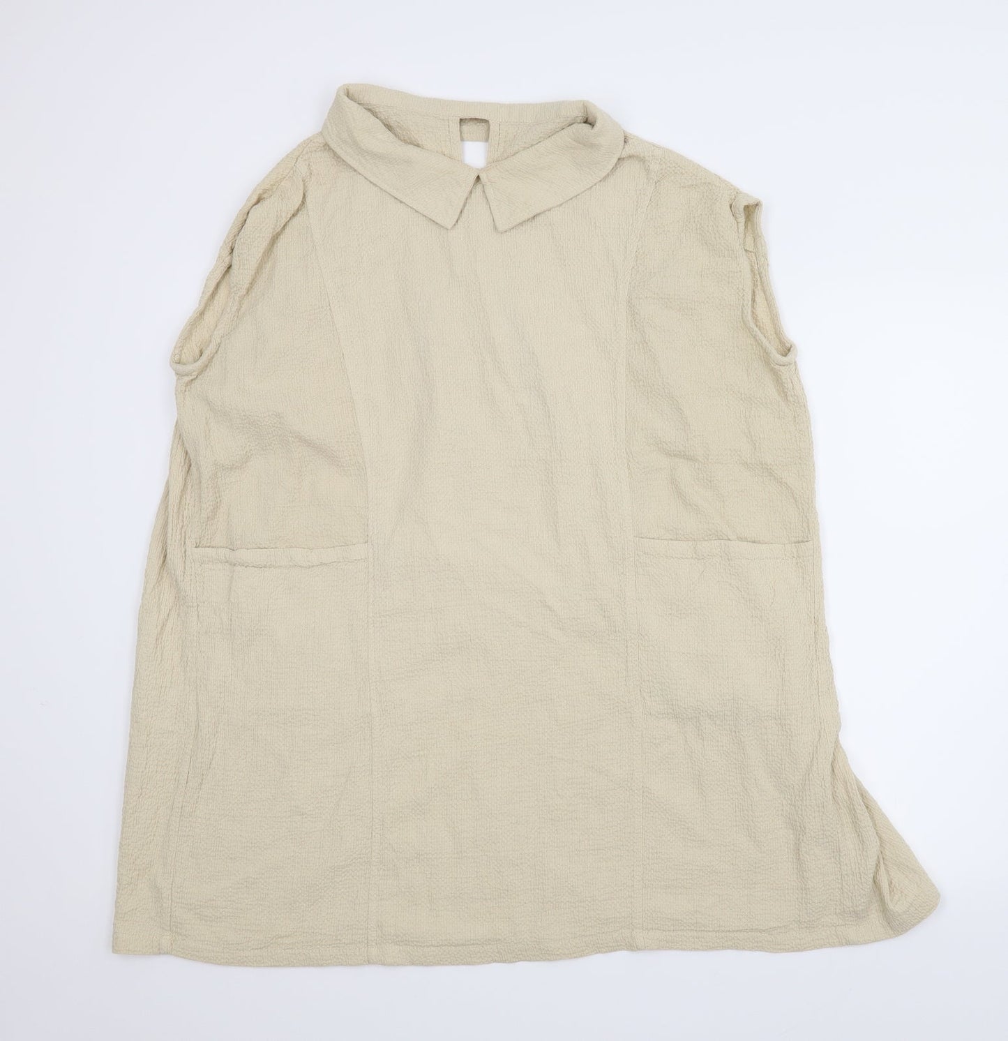 Vog Style Womens Beige   Tunic Blouse Size 2XL