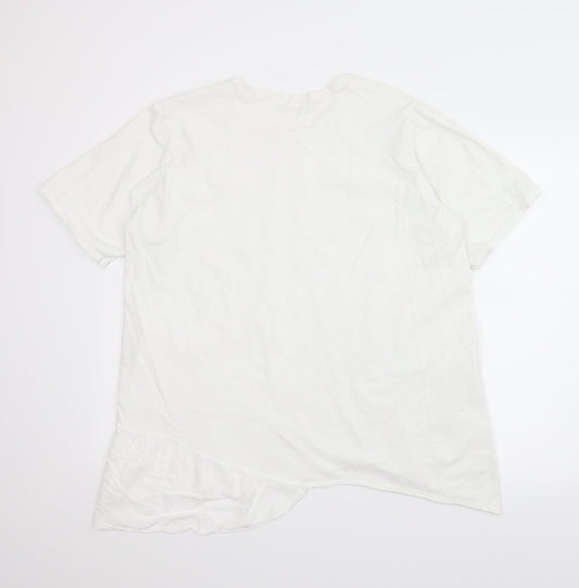 New Collection Womens White   Basic Blouse Size L