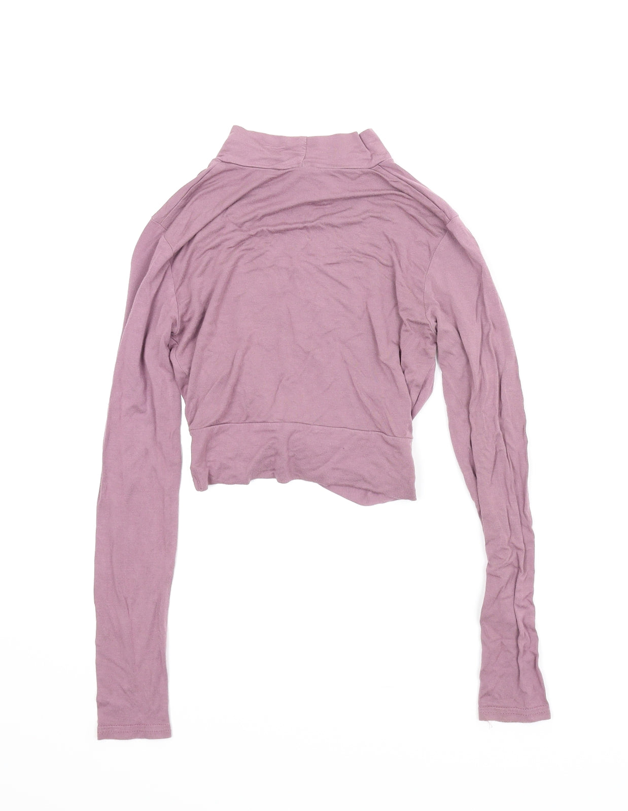 Topshop Womens Purple   Cropped Blouse Size 6