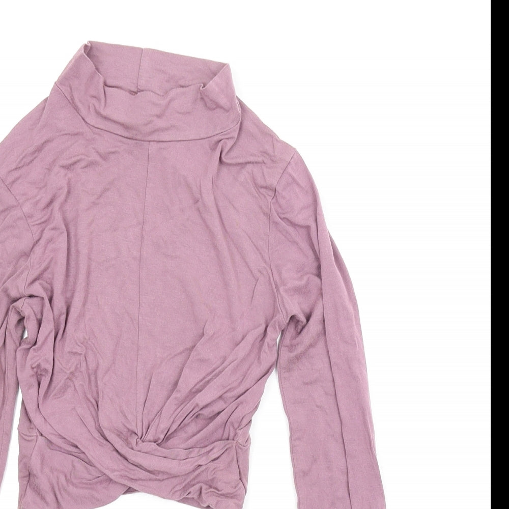 Topshop Womens Purple   Cropped Blouse Size 6