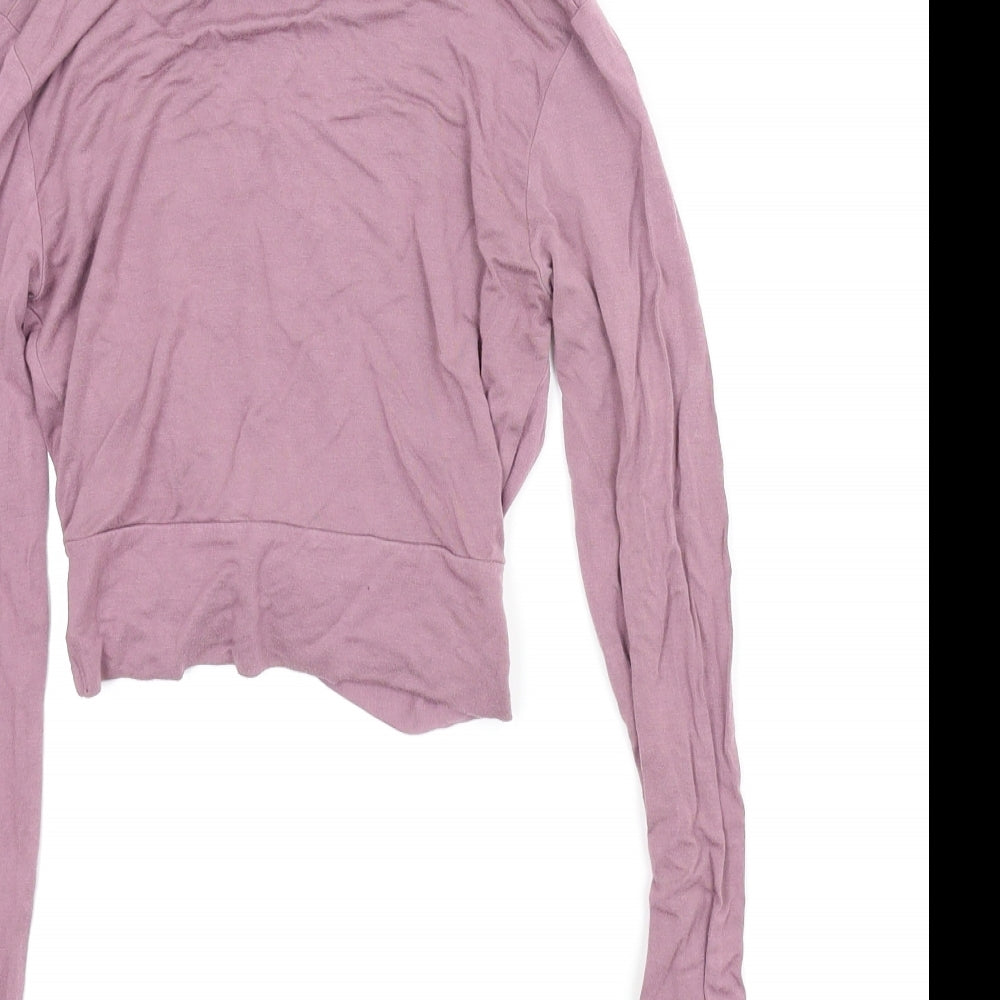 Topshop Womens Purple   Cropped Blouse Size 6