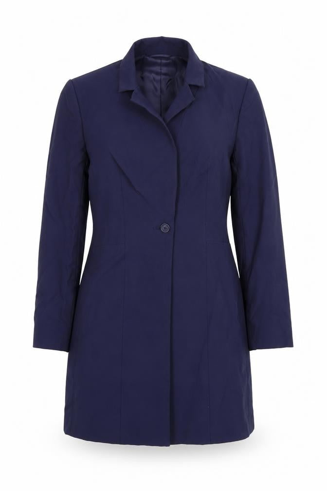 Essentials Womens Blue   Overcoat Jacket Size 10