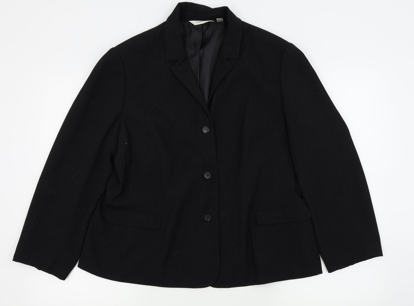 NEXT Womens Black Pinstripe  Jacket Blazer Size 18