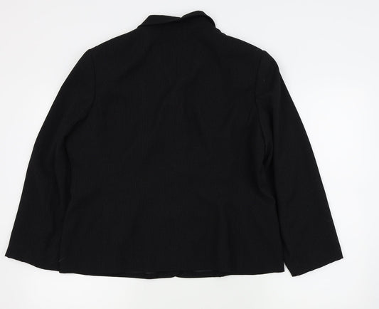 NEXT Womens Black Pinstripe  Jacket Blazer Size 18