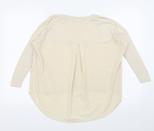 River Island Womens Beige Floral  Basic T-Shirt Size 10