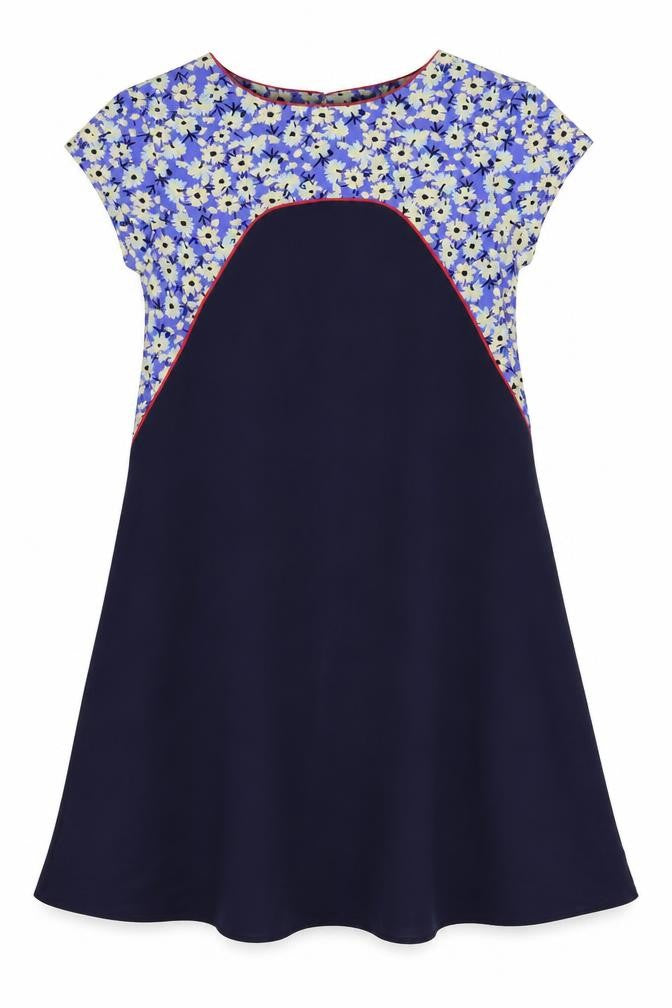 Next Womens Blue Floral  Fit & Flare  Size 8