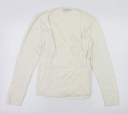 Signature Classic Womens Ivory   Pullover Jumper Size S