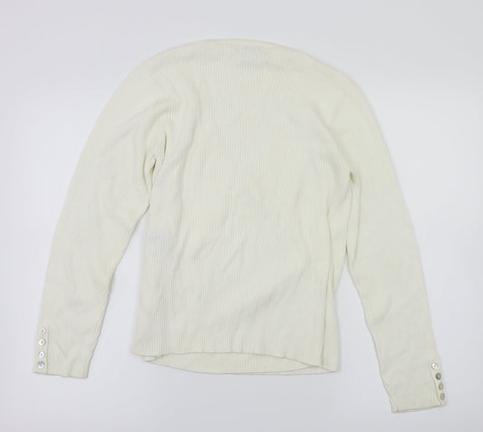 Signature Classic Womens Ivory   Pullover Jumper Size S