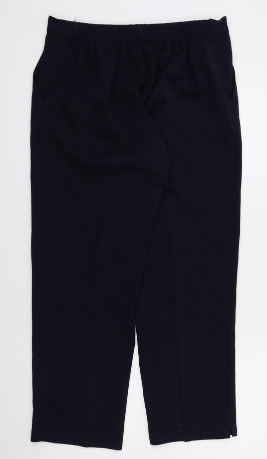 preworn  Womens Blue   Trousers  Size 14 L26 in - Stretch waistband