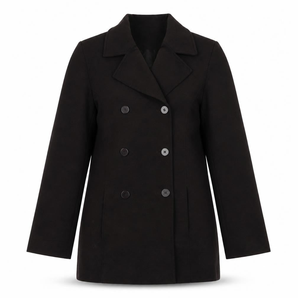 Front view of George women’s brown houndstooth jacket coat, size UK 10