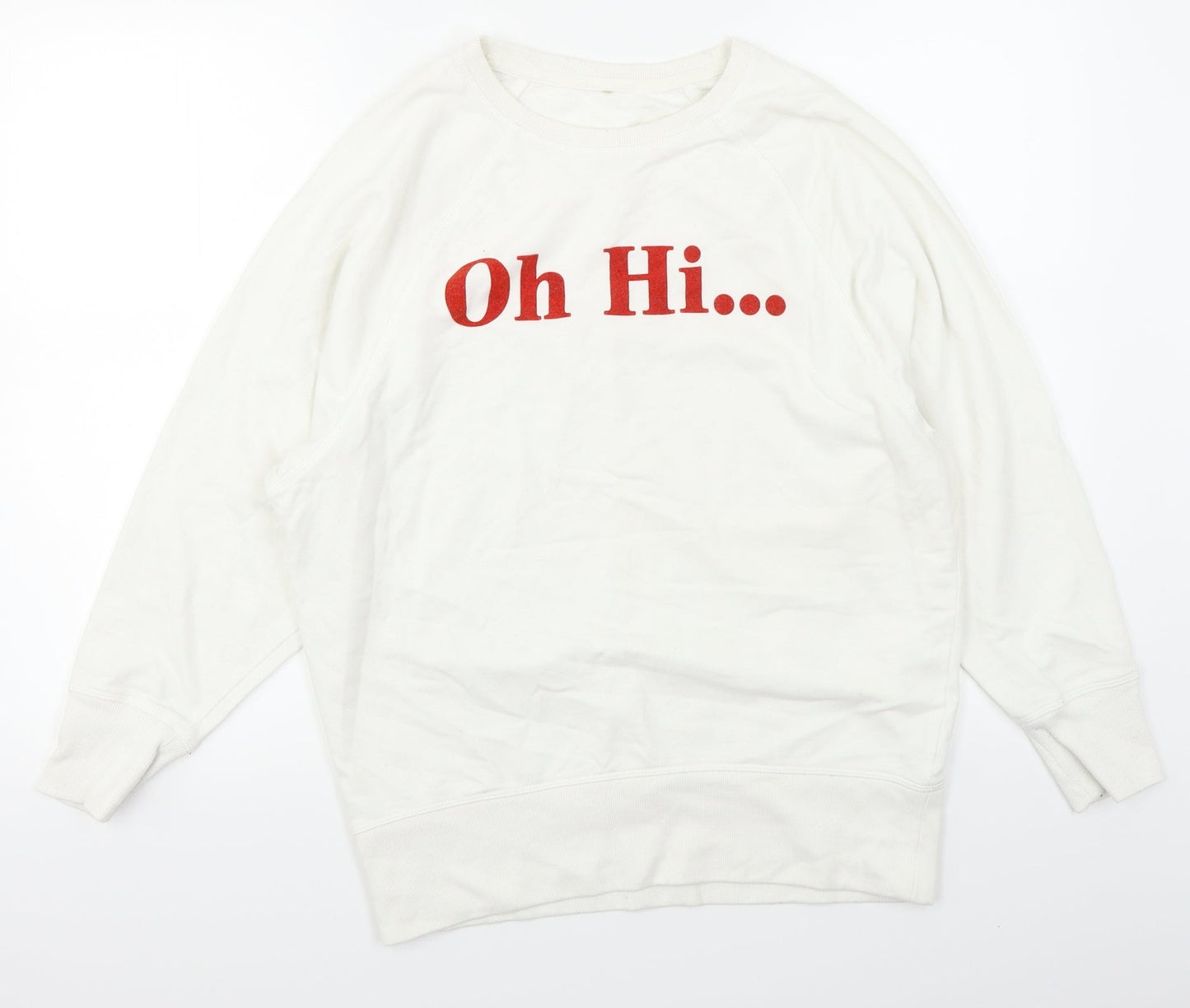 George Womens White   Pullover Sweatshirt Size S