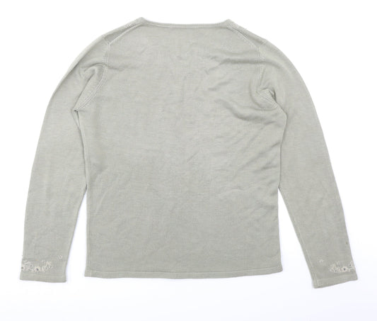 Marks & Spencer Womens Green  Knit Pullover Jumper Size 10