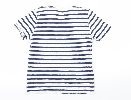 H&M Girls Blue Striped  Basic T-Shirt Size 9-10 Years  - New York City