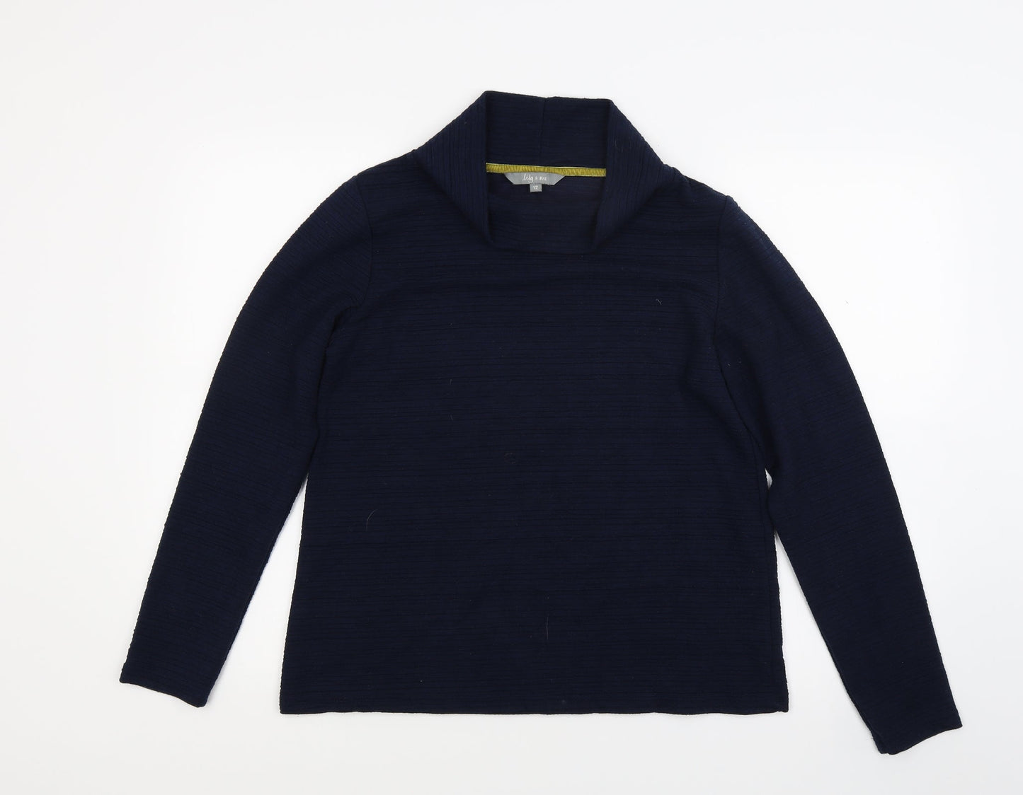 Lilly & me Womens Blue  Knit Pullover Jumper Size 12