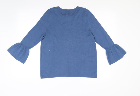 H&M Womens Blue  Knit Pullover Jumper Size M