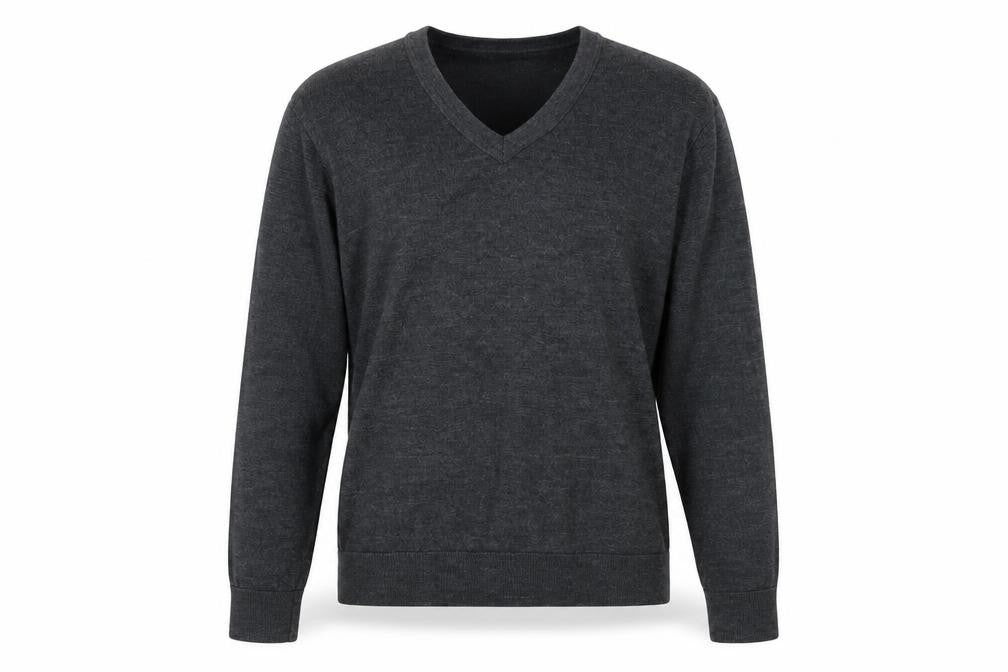 Front view of Gap women’s grey knit jumper, size S