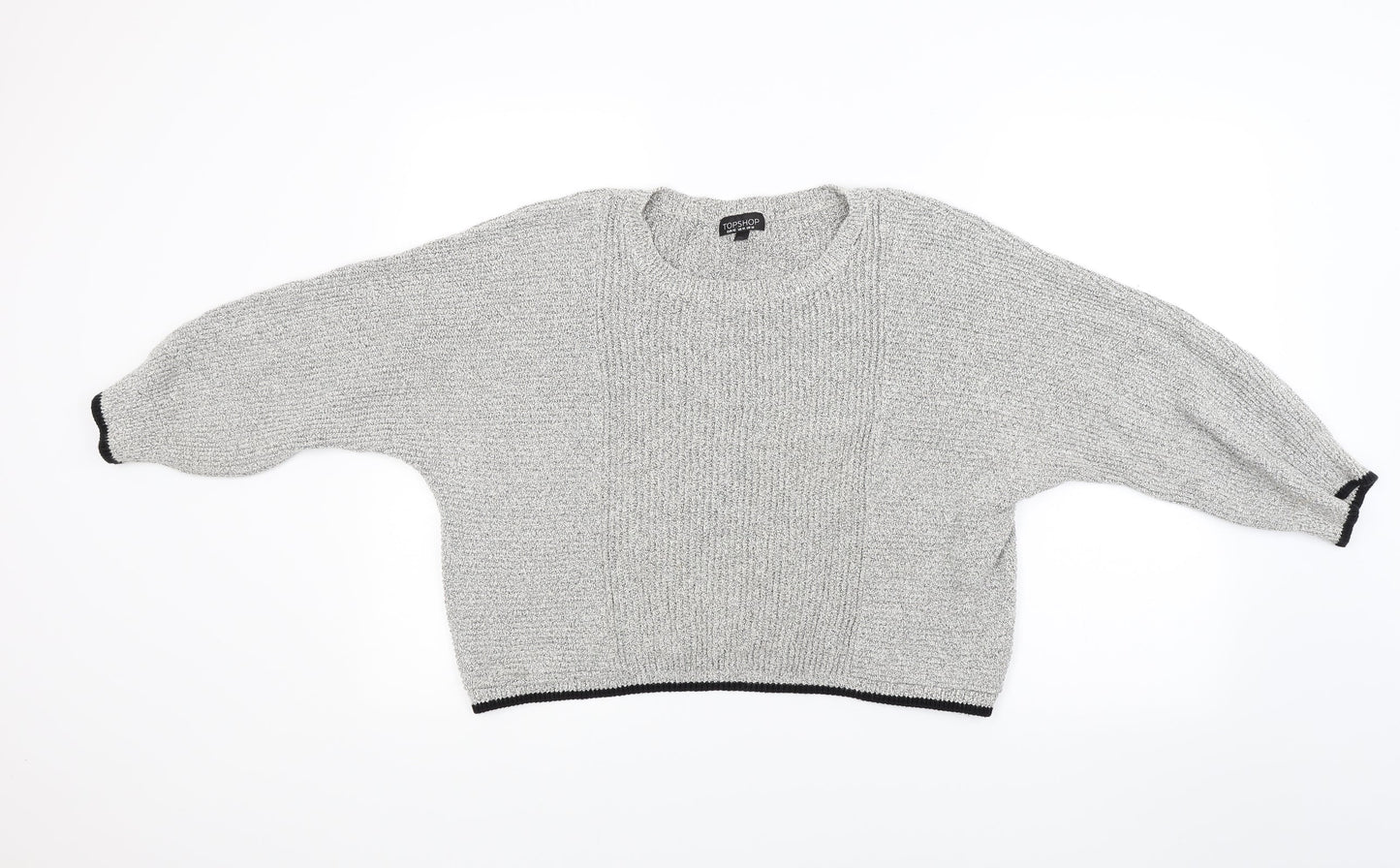 Topshop Womens Grey  Knit Pullover Jumper Size 14