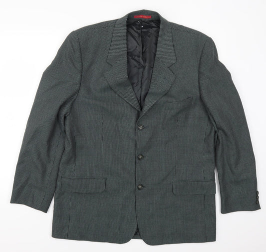 Debenham & Freebody Mens Green Check  Jacket Suit Jacket Size 42