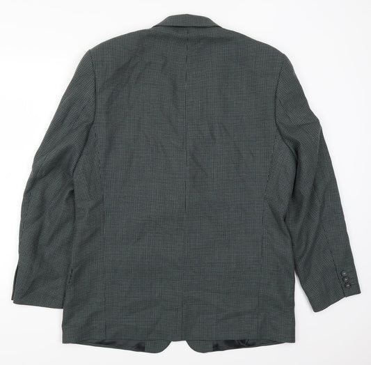 Debenham & Freebody Mens Green Check  Jacket Suit Jacket Size 42