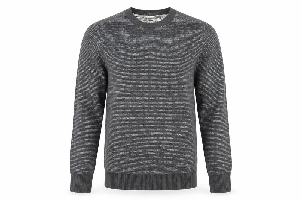 Front view of Primark men’s grey jumper, size XS