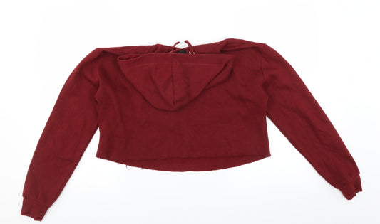 New Look Girls Red   Pullover Hoodie Size 12-13 Years  - california usa cropped