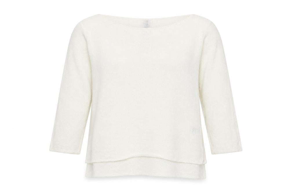 Front view of Divided by H&M women’s ivory jumper, size L