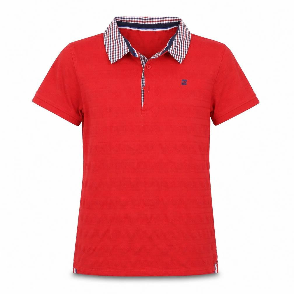 Maine Girls Red   Basic Polo Size 13-14 Years