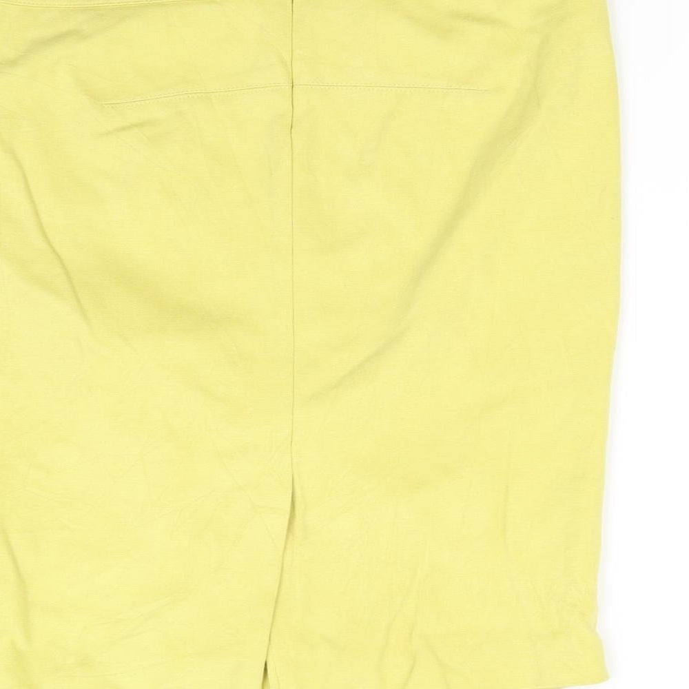 Marella Womens Yellow   Flare Skirt Size 8
