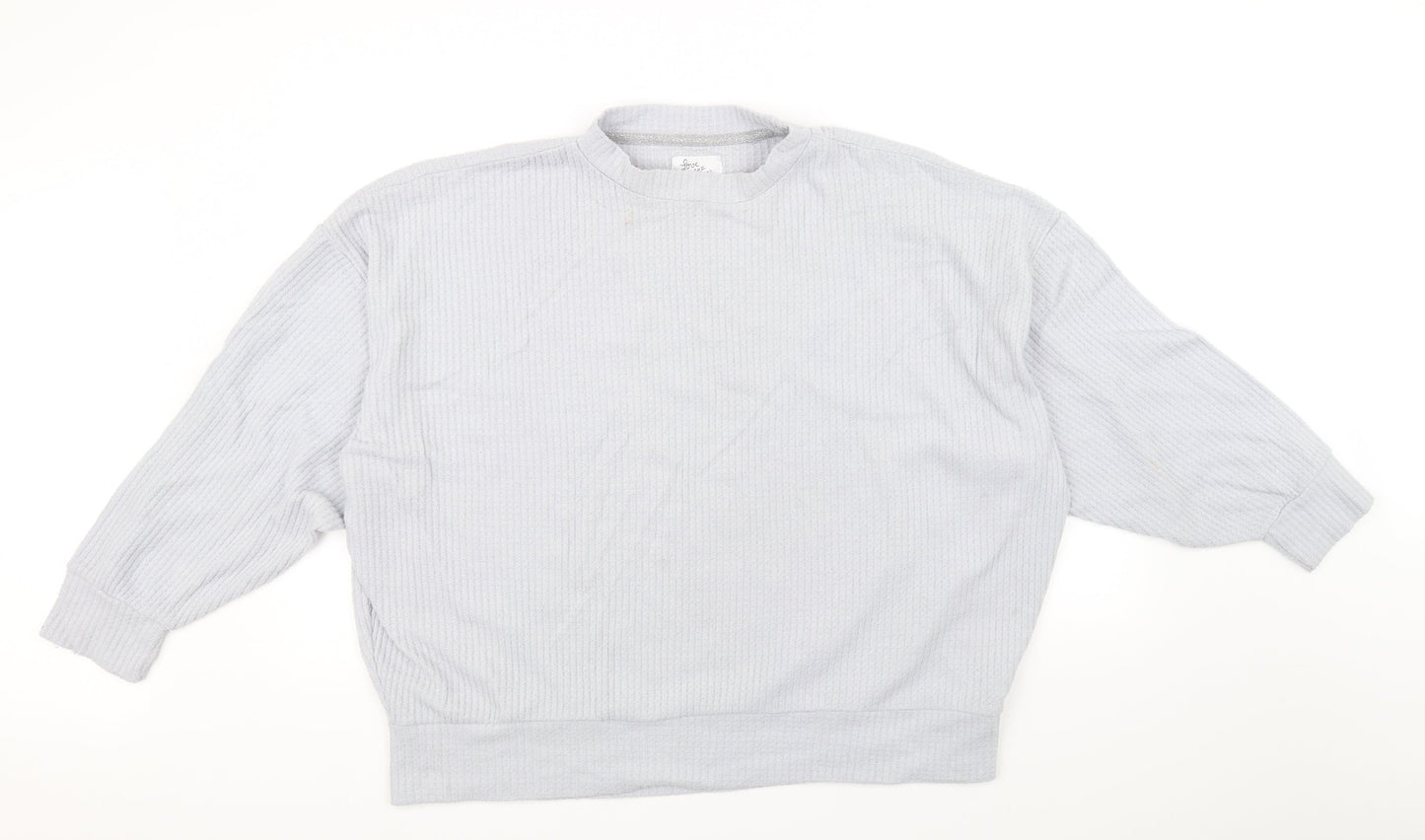 Love to lounge Womens Blue Houndstooth  Pullover Jumper Size L