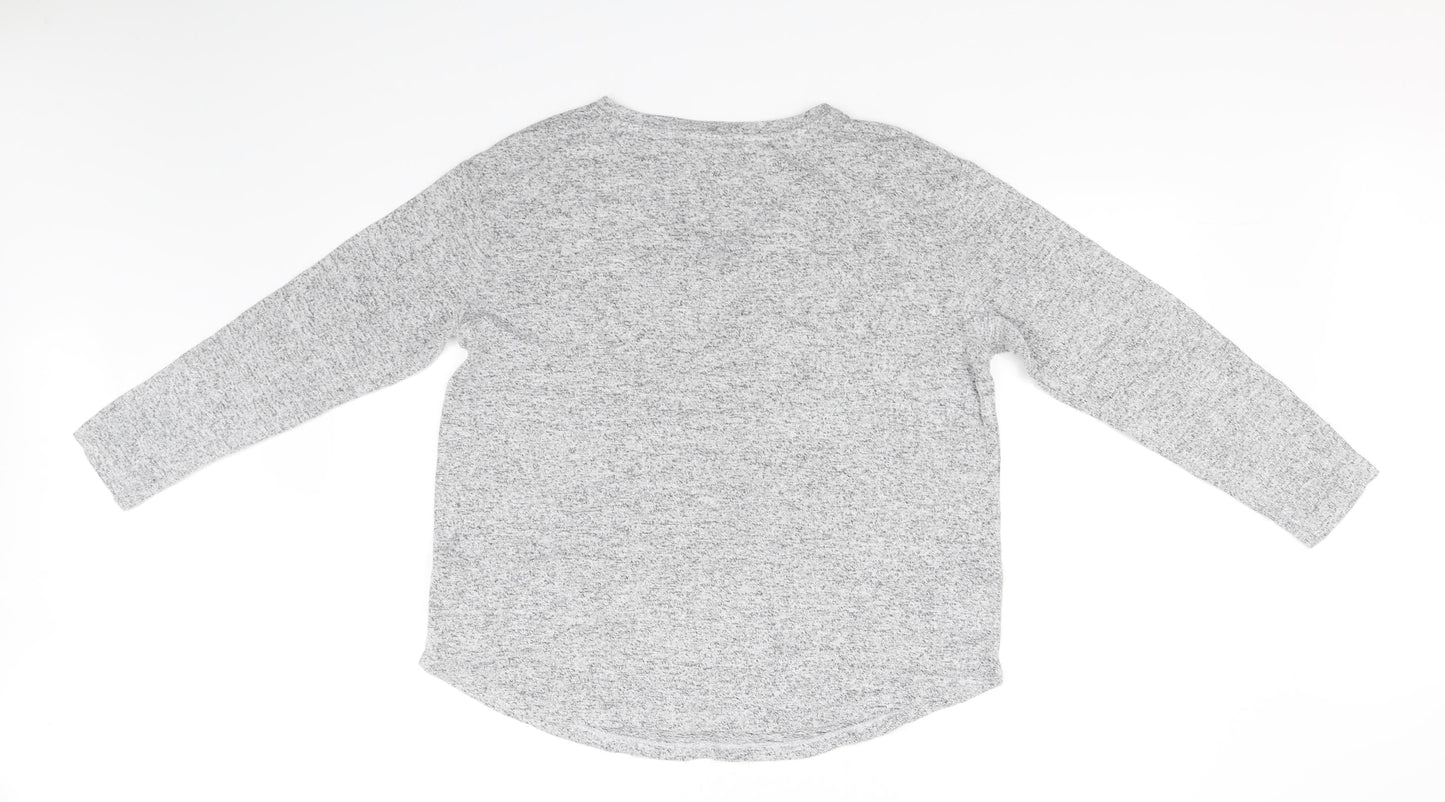 M&S Collection Womens Grey   Basic T-Shirt Size 14