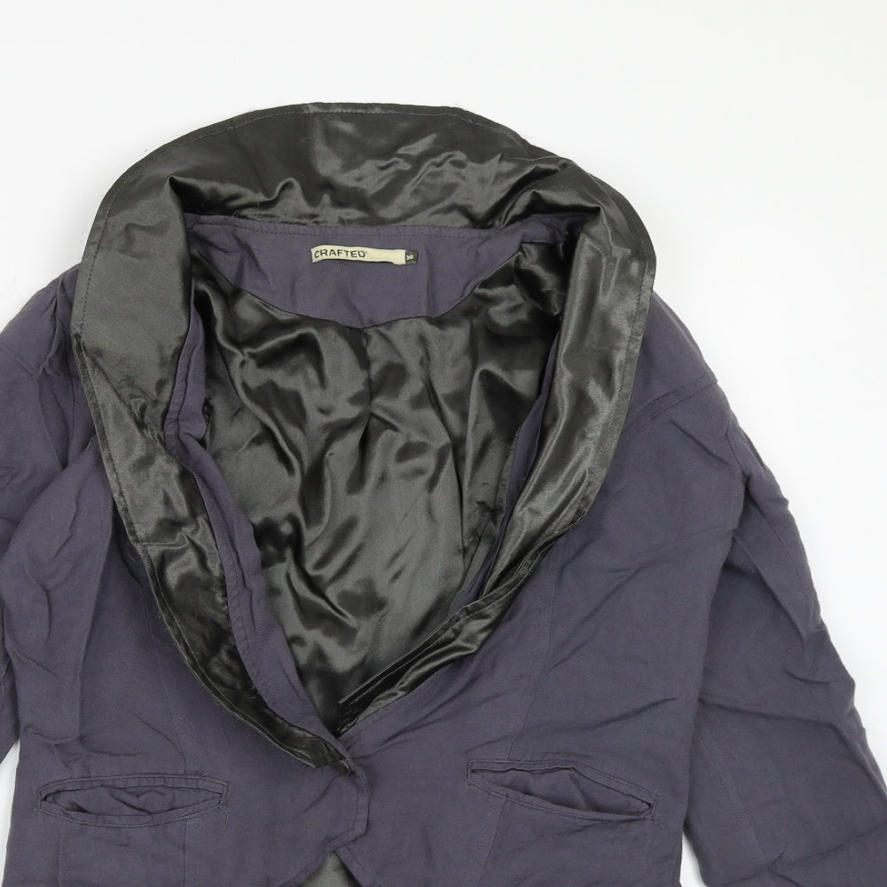 Crafted Womens Purple   Jacket Blazer Size 10